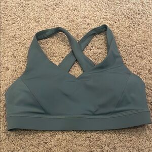 Women's Cross-Back Sports Bra - olive green